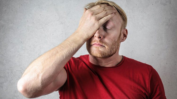 Adult experiencing everyday discomfort